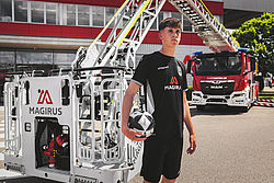 Mateo Mrden represents the next generation: Through their commitment to SSV Ulm 1846 Fussball and its youth academy, Magirus and the club are investing in the future of the region