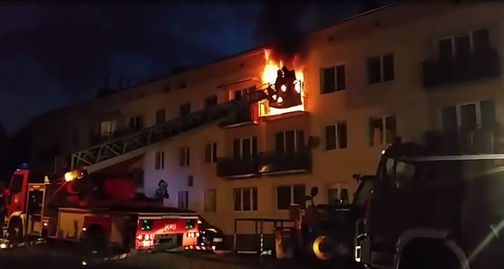 Apartment on fire